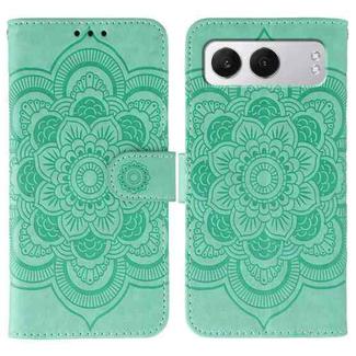 For OnePlus Nord 4 Sun Mandala Embossing Pattern Phone Leather Case(Green)