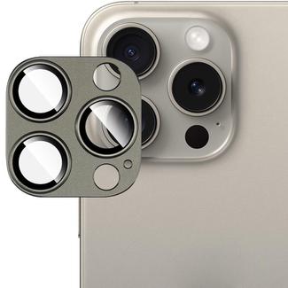 For iPhone 15 Pro Max / 15 Pro IMAK Metal Armor Premium Camera Protector Film(Grey)