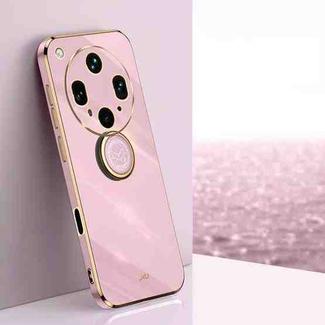 For OPPO Find X8 Ultra XINLI Straight Edge 6D Electroplate TPU Phone Case with Ring Holder(Cherry Purple)