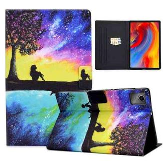 For Lenovo Tab M11 / Xiaoxin Pad 11 2024 Electric Pressed Colored Drawing Smart Leather Tablet Case(Starry Sky Reflection)