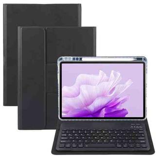 For Huawei MatePad Air 11.5 Square Button Bluetooth Keyboard Rotatable Holder Leather Case(Black)