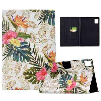 For Lenovo Tab M11/ Xiaoxin Pad 11 2024 Electric Pressed Painted Smart Leather Tablet Case(Gold Pineapple)