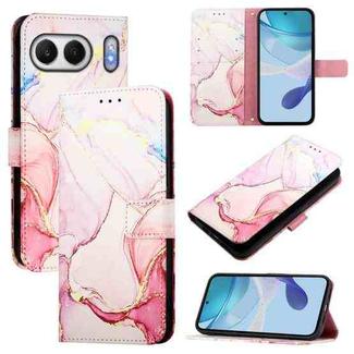 For OnePlus Nord 4 5G PT003 Marble Pattern Flip Leather Phone Case(Rose Gold)
