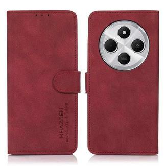 For Redmi 14C 4G KHAZNEH Matte Texture Leather Phone Case(Red)