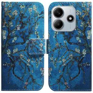 For Redmi Note 14 5G Coloured Drawing Flip Leather Phone Case(Apricot)