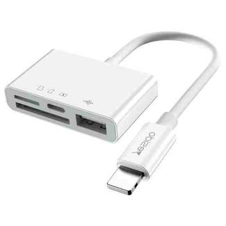 Yesido GS12 8 Pin to TF Card / SD Card / USB / 8 Pin 4 in 1 OTG Converter(White)