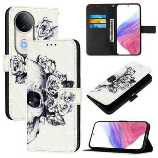 For vivo S20 3D Painting Horizontal Flip Leather Phone Case(Skull)