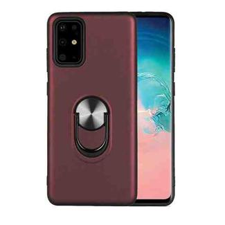 For Samsung Galaxy Note20 Ultra Shockproof PC+TPU Protective Case with 360 Degree Rotating Invisible Holder(Jujube Red)