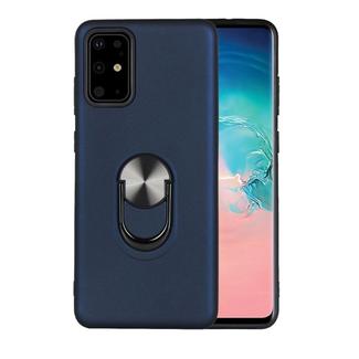 For Samsung Galaxy Note20 Ultra Shockproof PC+TPU Protective Case with 360 Degree Rotating Invisible Holder(Dark Blue)