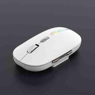 iMICE G901 Bluetooth Dual Mode 7-Button Silent Wireless Gaming Mouse(White)