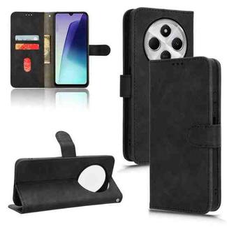 For Redmi 14C Skin Feel Magnetic Flip Leather Phone Case(Black)