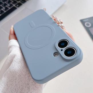 For iPhone 17 Solid Color Liquid Silicone MagSafe Magnetic Phone Case(Yuanfeng Blue)