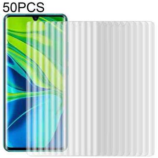 For Xiaomi Mi CC9 Pro 50 PCS 3D Curved Silk-screen PET Full Coverage Protective Film(Transparent)