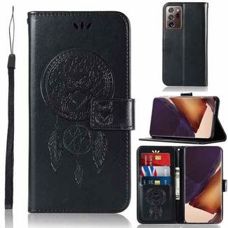 For Samsung Galaxy Note 20 Ultra Wind Chime Owl Embossing Pattern Horizontal Flip Leather Case, with Holder & Card Slots & Wallet(Black)