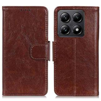 For Xiaomi 14T Pro Nappa Texture Horizontal Flip Leather Phone Case(Brown)