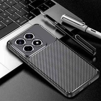 For Xiaomi 14T Pro Carbon Fiber Texture Shockproof TPU Phone Case(Black)