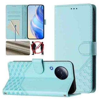 For Xiaomi Civi 3 Honeycomb Embossing RFID Leather Phone Case(Mint Green)