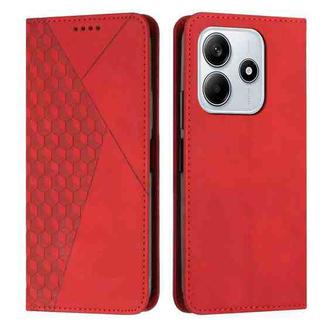 For Redmi Note 14 5G Diamond Splicing Skin Feel Magnetic Leather Phone Case(Red)