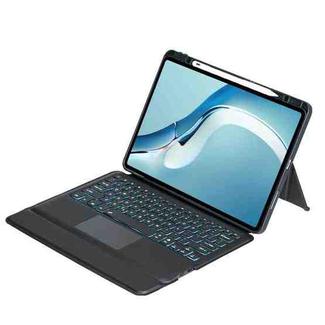 For Huawei MatePad Pro 12.6 2021 Detachable Backlit Bluetooth Keyboard Leather Case with Touchpad(Black)