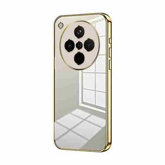 For OPPO Find X8 Transparent Plating Fine Hole Phone Case(Gold)