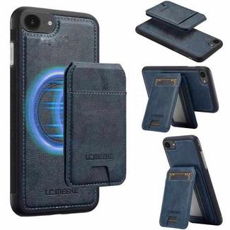 For iPhone 16e LC.IMEEKE L3 Series Detachable RFID Card Bag Magsafe Phone Case(Blue)