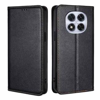 For Redmi Note 14 Pro 5G Gloss Oil Solid Color Magnetic Leather Phone Case(Black)