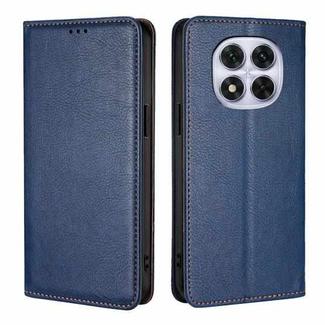 For Redmi Note 14 Pro 5G Gloss Oil Solid Color Magnetic Leather Phone Case(Blue)