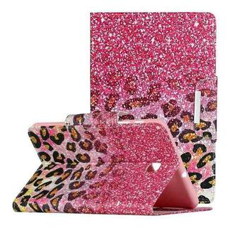 For Samsung Galaxy Tab A 9.7 / T550 Painted Pattern Horizontal Flip Leather Case with Holder(Leopard Powder Sand)