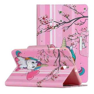 For Samsung Galaxy Tab A 9.7 / T550 Painted Pattern Horizontal Flip Leather Case with Holder(Sakura Unicorn)