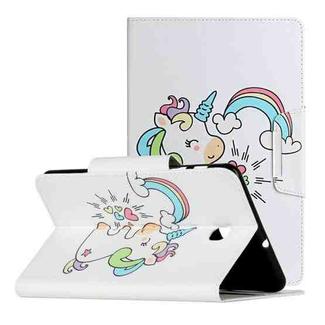 For Samsung Galaxy Tab A 9.7 / T550 Painted Pattern Horizontal Flip Leather Case with Holder(Sideways Unicorn)