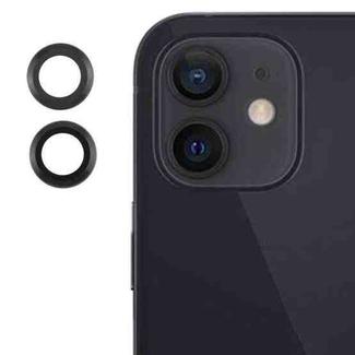 For iPhone 12 Back Camera Cover 9H Tempered Glass Lens Film(Black)