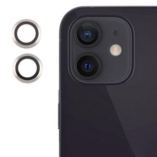 For iPhone 12 Back Camera Cover 9H Tempered Glass Lens Film(Silver)
