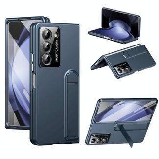 For Samsung Galaxy Z Fold5 Integrated Skin Feel Fold Holder Phone Case(Blue)