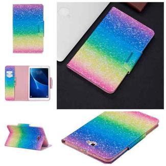 For Samsung Galaxy Tab A 10.1 (2016) / T580 Painted Pattern Horizontal Flip Leather Case with Holder & Card Slots & Wallet(Rainbow Sand)
