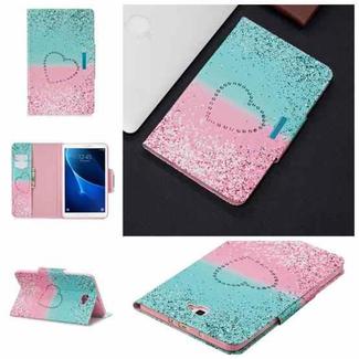 For Samsung Galaxy Tab A 10.1 (2016) / T580 Painted Pattern Horizontal Flip Leather Case with Holder & Card Slots & Wallet(Two-color Love Sand)