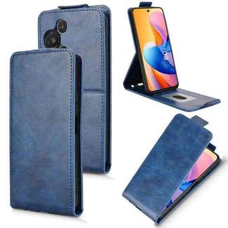 For TCL 60R 5G / 60 5G Magnetic Vertical Flip Leather Phone Case with Buckle(Blue)