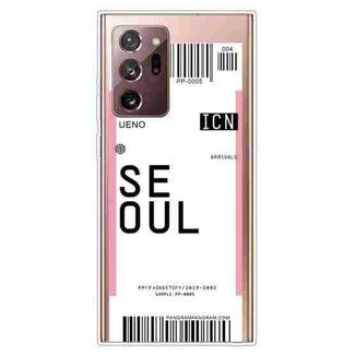For Samsung Galaxy Note 20 Ultra Boarding Pass Series TPU Phone Protective Case(Seoul)