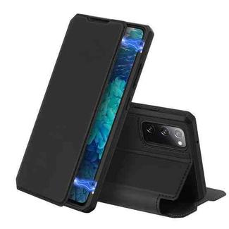For Samsung Galaxy S20 FE DUX DUCIS Skin X Series PU + TPU Horizontal Flip Leather Case with Holder & Card Slots(Black)