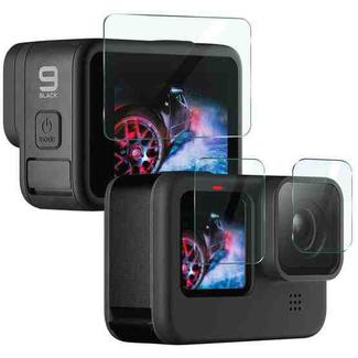 For GoPro HERO9 IMAK 3 in 1 Camera Lens and Screen Tempered Glass Film