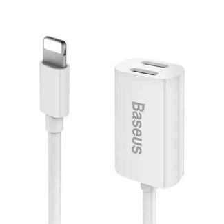 Baseus L36 0.12m 2.1A 8 Pin to Two 8 pin Charge & Data Transfer Adapter(White)