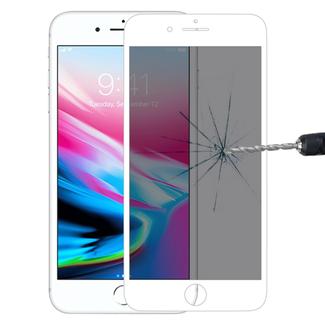 9H 6D Anti-peep Tempered Glass Film for iPhone 7 Plus(White)