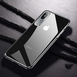 TOTUDESIGN Clear Crystal Series Transparent PC Case for  iPhone XS Max(Silver)
