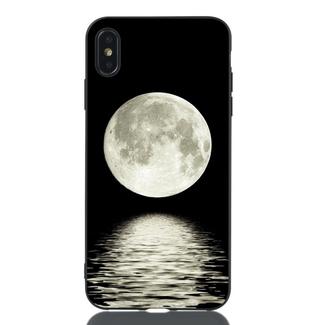 Moon Painted Pattern Soft TPU Case for iPhone XS Max