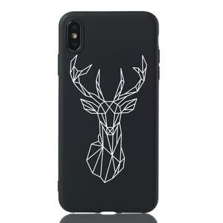 Elk Painted Pattern Soft TPU Case for iPhone XS Max