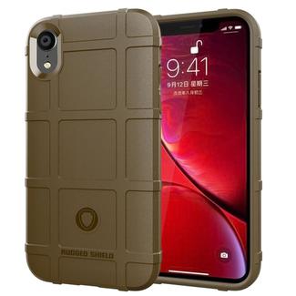 For iPhone XR Full Coverage Shockproof TPU Case(Brown)