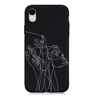Five Hands Painted Pattern Soft TPU Case for iPhone XR