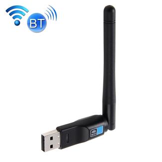 2 in 1 Bluetooth 4.0 + 150Mbps 2.4GHz USB WiFi Wireless Adapter with 2D1 External Antenna