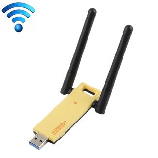 AC1200Mbps 2.4GHz & 5GHz Dual Band USB 3.0 WiFi Adapter External Network Card with 2 External Antenna(Yellow)