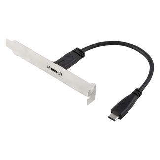20cm Panel Bracket Header USB-C / Type-C Female to Male Extension Wire Connector Cord Cable