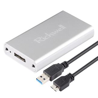 Richwell SSD R15-SSD-60GB 60GB 2.5 inch mSATA to USB3.0 Super-speed Interface Mobile Hard Disk Drive(Silver)